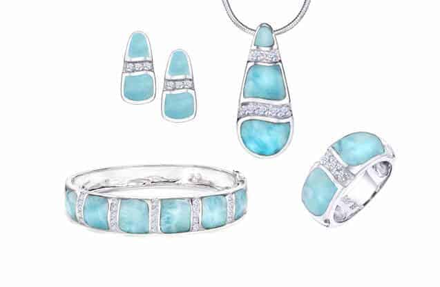Aqua ring in sterling silver with Larimar by marahlago
